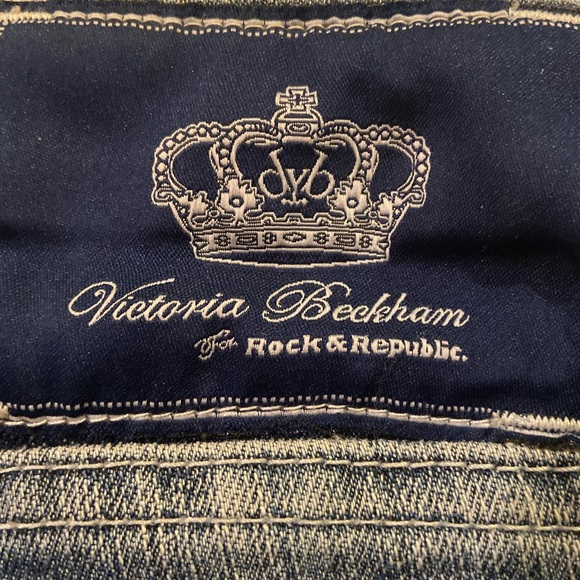 Jean Victoria Beckham Rock & Republic – Coupe Flare, Taille 40, Couleur Bleu, Occasion Très Bon état